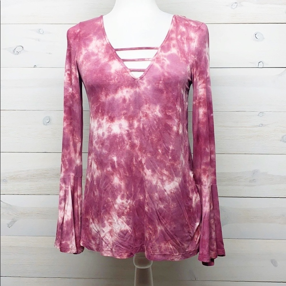 🌿Final Sale AE Outfitters Bell Sleeve Soft & Sexy‎ T - Picture 2 of 8